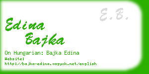 edina bajka business card